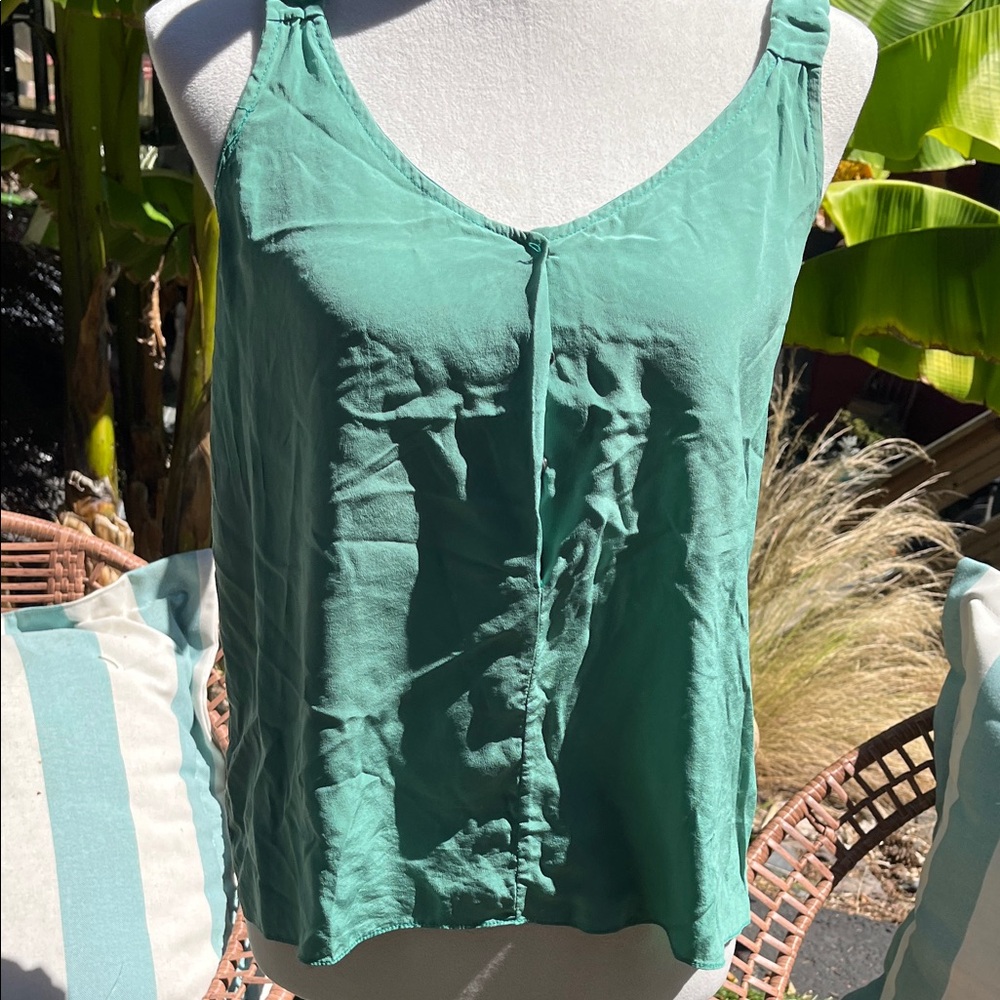 Rory Beca Green Sleeveless Tank Top